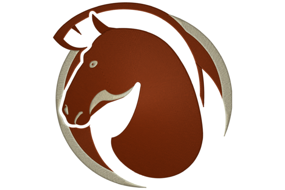 A Bold Horse Head Embroidery Design for Your Craft Fair Booth