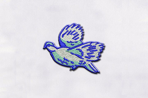 A Vibrant Flying Bird Design for Practical Embroidery Projects