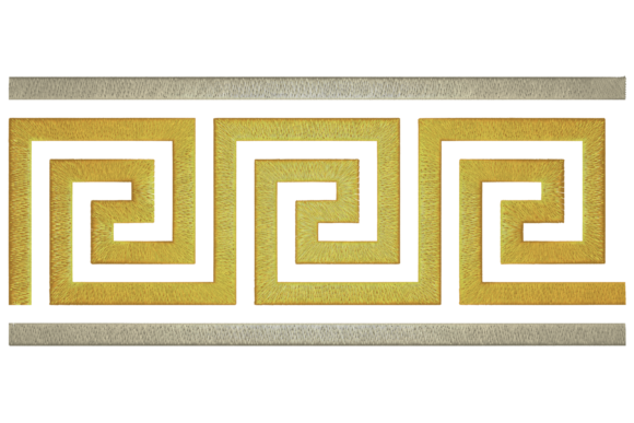 Ancient Greece Meander Embroidery Design for Business Branding