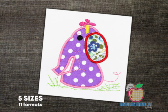Baby Girl Elephant Applique for Professional Brand Merchandise