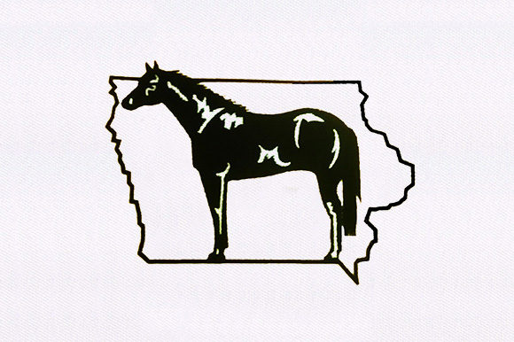 Black White Horse Embroidery for Personalized Gifts