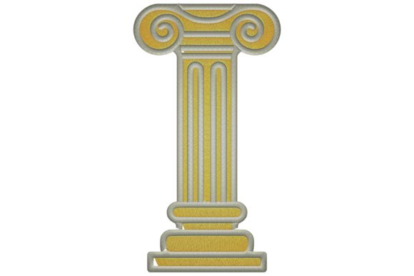 Greek Column: A Timeless Embroidery Design for Personalized Gifts