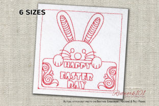 Happy Easter Day Redwork: A Seasonal Embroidery Design Review