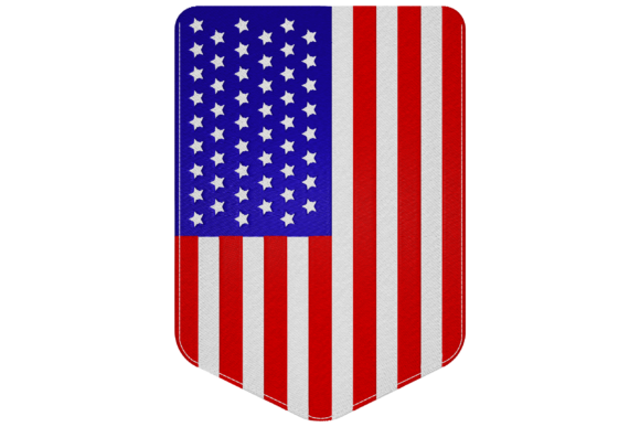 Testing the Flag of America Embroidery Design for Real Projects