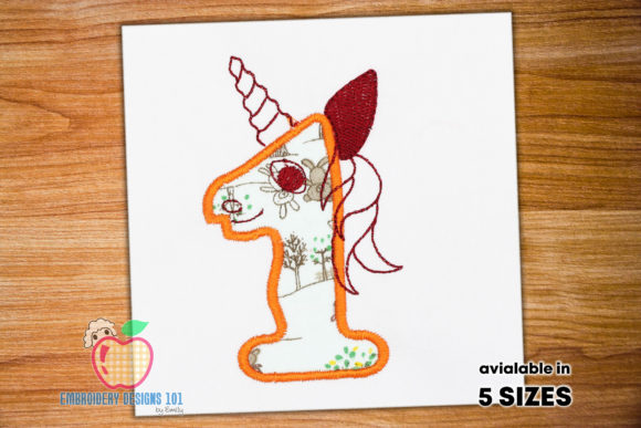 Unicorn Applique Embroidery Design for Kid-Friendly Products