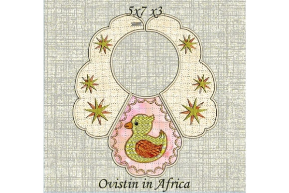 Yellow Duckling Baby Bib Embroidery Design Review
